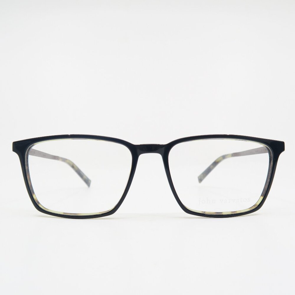 John Varvatos V402 55mm Black & Tortoise New Men's Eyeglasses, Made in Japan.
